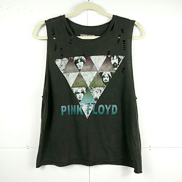 Lucky Brand Tops - Pink Floyd Lucky Brand Distressed Muscle Tee S